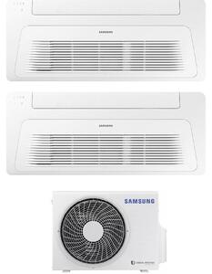 Samsung Climatizzatore a Cassetta 1 Via Dual Split 9000+9000 btu Condizionatore con Pompa di Calore Classe A+++/A++ (Unit Interna + Unit Esterna)