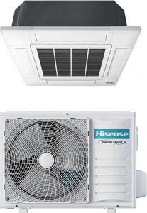 Hisense Climatizzatore a Cassetta 4 Vie 9000 Btu Monosplit Condizionatore con Pompa di Calore Classe A++/A++ (Unit Interna + Unit Esterna) con Pa