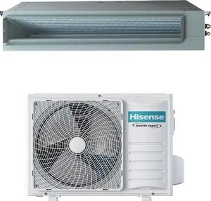 Hisense Climatizzatore Canalizzato 9000 btu Condizionatore con Pompa di Calore Classe A++/A+ (Unit Interna + Unit Esterna) Comando Cablato e Wire