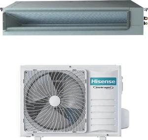 Hisense Climatizzatore Canalizzato 12000 btu Condizionatore con Pompa di Calore Classe A++/A+ (Unit Interna + Unit Esterna) Comando Cablato e Wir