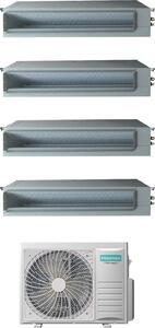 Hisense Climatizzatore Canalizzato Quadri Split 9+9+9+12 btu Condizionatore con Pompa di Calore Classe A++/A+ (Unit Interna + Unit Esterna) Coman
