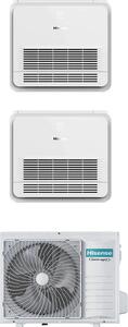 Hisense Climatizzatore Console Dual Split 12000 + 18000 btu Condizionatore con Pompa di Calore Classe A++/A+ Comando wireless incluso (Unit Intern