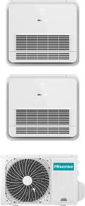 Hisense Climatizzatore Console Dual Split 9000+12000 btu Condizionatore con Pompa di Calore Classe A++/A++ serie Turbo Comando Wireless Incluso (Un