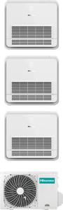 Hisense Climatizzatore Console Trial Split 9000+9000+9000 btu Condizionatore con Pompa di Calore Classe A++/A++ serie Turbo Comando Wireless Inclus