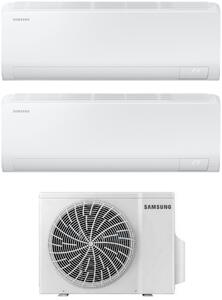 Samsung Climatizzatore Dual split 12000+12000 btu Inverter Condizionatore con Pompa di Calore Gas R32 WIFI Classe A++/A+ (Unit Interna + Unit Est