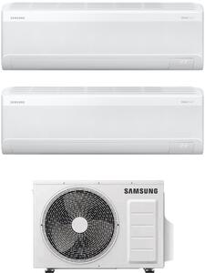 Samsung Climatizzatore Dual split 9000+12000 btu Inverter Condizionatore con Pompa di Calore Gas R32 WIFI Classe A+++/A++ (Unit Interna + Unit E