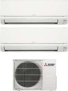 MITSUBISHI Climatizzatore Dual Split Inverter 12000 + 12000 Btu Condizionatore con Pompa di Calore Classe A++/A+ (Unit Interna + Unit Esterna) - 