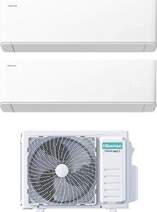Hisense Climatizzatore Dual Split Inverter 12000 + 12000 Btu Condizionatore con Pompa di Calore Classe A++/A++ R32 Wi-Fi (Unit Interna + Unit Est