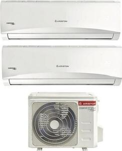 Ariston Climatizzatore Dual Split Inverter 12000 + 12000 Btu Condizionatore con Pompa di Calore Classe A++/A+ (Unit Interna + Unit Esterna) - 338