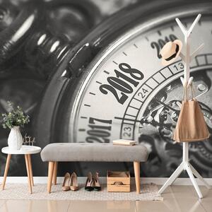 Carta da parati – Orologio da tasca bianco e nero