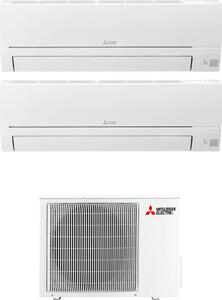 MITSUBISHI Climatizzatore Dual Split Inverter 12000 + 12000 Btu Condizionatore con Pompa di Calore Classe A++/A+ (Unit Interna + Unit Esterna ) -