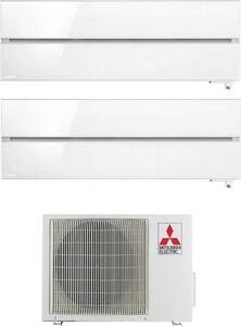 MITSUBISHI Climatizzatore Dual Split Inverter 12000+12000 Btu Condizionatore con Pompa di calore Classe A++/A+ Gas R32 WIFI (Unit Interna + Unit 