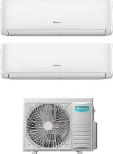 Hisense Climatizzatore Dual Split Inverter 18000+18000 Btu Condizionatore con Pompa di Calore Classe A++/A+ Gas R32 WIFI (Unit Interna + Unit Est