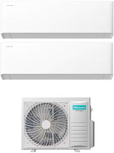 Hisense Climatizzatore Dual Split Inverter 18000+18000 btu Condizionatore con Pompa di Calore Classe A++/A+ Gas R32 WiFi (Unit Interna + Unit Est
