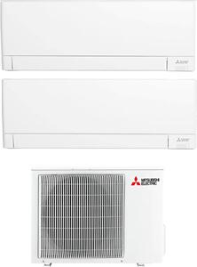 MITSUBISHI Climatizzatore Dual Split Inverter 12000+12000 Btu Condizionatore con Pompa di calore Classe A++/A+ Gas R32 WIFI (Unit Interna + Unit 