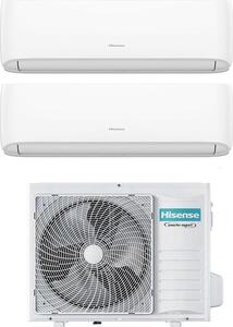 Hisense Climatizzatore Dual Split Inverter 7000+18000 Btu Condizionatore con Pompa di Calore Classe A++/A+ Gas R32 (Unit Interna + Unit Esterna) 