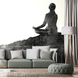Carta da parati – Meditazione femminile in bianco e nero