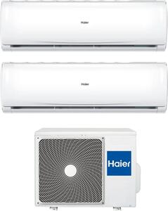Haier Climatizzatore Dual Split Inverter 9000 + 12000 Btu Condizionatore con Pompa di Calore Classe A++/A+ (Unit Interna + Unit Esterna ) - H2U14