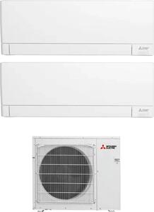 MITSUBISHI Climatizzatore Dual Split Inverter 9000 + 12000 Btu Condizionatore con Pompa di Calore Classe A+++/A++ Gas R32 (Unit Interna + Unit Es