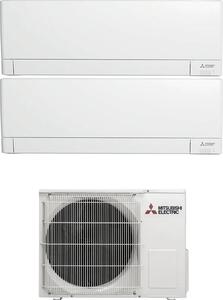 MITSUBISHI Climatizzatore Dual Split Inverter 9000 + 12000 Btu Condizionatore con Pompa di Calore Classe A+++/A++ (Unit Interna + Unit Esterna ) 