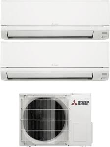 MITSUBISHI Climatizzatore Dual Split Inverter 9000 + 12000 Btu Condizionatore con Pompa di Calore Classe A++/A+ Gas R32 (Unit Interna + Unit Este