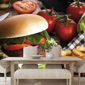 Carta da parati – Hamburger americano