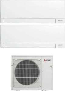 MITSUBISHI Climatizzatore Dual Split Inverter 9000 + 9000 Btu Condizionatore con Pompa di Calore Classe A+++/A++ Gas R32 (Unit Interna + Unit Est