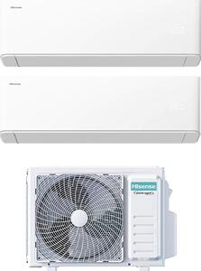 Hisense Climatizzatore Dual Split Inverter 9000 + 12000 Btu Condizionatore con Pompa di Calore Classe A++/A++ R32 Wi-Fi (Unit Interna + Unit Este