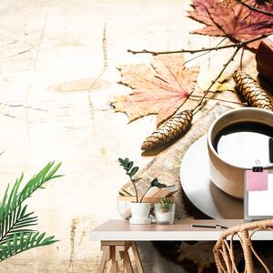 Carta da parati – Tazza di caffè con tocco autunnale