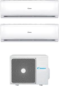 Candy Climatizzatore Dual Split Inverter 9000 + 12000 Btu Condizionatore con Pompa di Calore Classe A++/A+ Gas R32 Wifi (Unit Interna + Unit Este