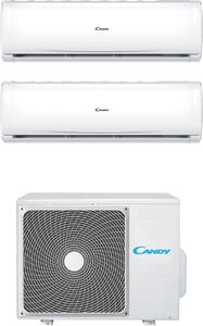 Candy Climatizzatore Dual Split Inverter 9000 + 9000 Btu Condizionatore con Pompa di Calore Classe A++/A+ Gas R32 Wifi (Unit Interna + Unit Ester