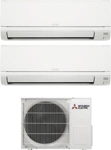 MITSUBISHI Climatizzatore Dual Split Inverter 9000 + 9000 Btu Condizionatore con Pompa di Calore Classe A++/A+ (Unit Interna + Unit Esterna) - MS