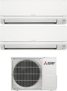 MITSUBISHI Climatizzatore Dual Split Inverter 9000 + 9000 Btu Condizionatore con Pompa di Calore Classe A++/A+ Gas R32 (Unit Interna + Unit Ester