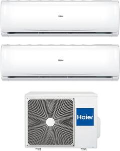 Haier Climatizzatore Dual Split Inverter 9000 + 9000 Btu Condizionatore con Pompa di Calore Classe A++/A+ Wifi (Unit Interna + Unit Esterna ) - H