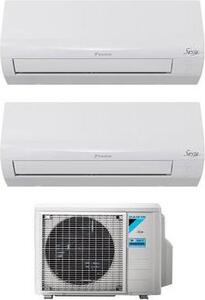 Daikin Climatizzatore Dual Split Inverter 9000 + 9000 Btu Condizionatore con Pompa di calore Classe A++/A+ Gas R32 (Unit Interna + Unit Esterna) 