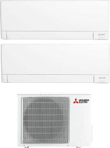 MITSUBISHI Climatizzatore Dual Split Inverter 9000+9000 Btu Condizionatore con Pompa di calore Classe A++/A Gas R32 WIFI (Unit Interna + Unit Est