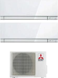 MITSUBISHI Climatizzatore Dual Split Inverter 9000+9000 Btu Condizionatore con Pompa di calore Classe A++/A Gas R32 Wifi (Unit Interna + Unit Est
