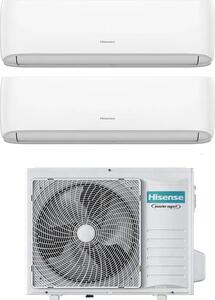 Hisense Climatizzatore Dual Split Inverter 9000+18000 Btu Condizionatore con Pompa di Calore Classe A++/A+ Gas R32 (Unit Interna + Unit Esterna) 