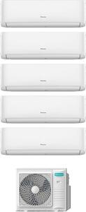 Hisense Climatizzatore Penta Split Inverter 7000+7000+7000+7000+9000 Btu Condizionatore con Pompa di Calore Classe A++/A+ Gas R32 WIFI (Unit Inter