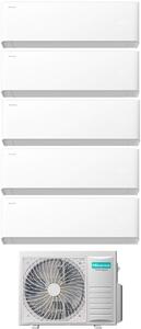 Hisense Climatizzatore Penta Split Inverter 7000+7000+7000+7000+9000 Btu Condizionatore con Pompa di Calore Classe A++/A+ Gas R32 WiFi (Unit Inter
