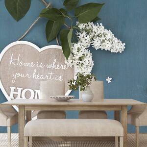 Carta da parati autoadesiva – Cuore con citazione - Home is where your heart is