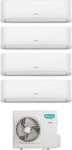 Hisense Climatizzatore Quadri Split Inverter 12000+12000+12000+12000 Btu Condizionatore con Pompa di Calore Classe A++/A+ Gas R32 WIFI (Unit Inter