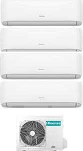 Hisense Climatizzatore Quadri Split Inverter 9000+9000+9000+12000 Btu Condizionatore con Pompa di Calore Classe A++/A+ Gas R32 Wi-Fi (Unit Interna