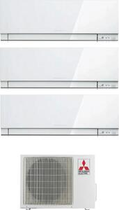 MITSUBISHI Climatizzatore Trial Split 9000+9000+9000 Btu Inverter Condizionatore con Pompa di Calore Classe A+/A Gas R32 WIFI (Unit Interna + Unit