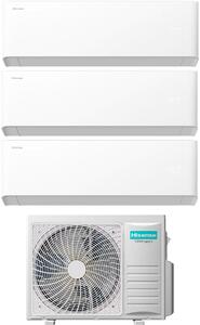 Hisense Climatizzatore Trial Split Inverter 7000+7000+18000 btu Condizionatore con Pompa di Calore Classe A++/A++ Gas R32 WiFi (Unit Interna + Uni