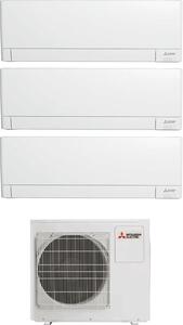 MITSUBISHI Climatizzatore Trial Split Inverter 12000 + 12000 + 12000 Btu/h Condizionatore con Pompa di Calore Classe A++/A+ WiFi R32( Unit Interna