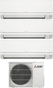 MITSUBISHI Climatizzatore Trial Split Inverter 9000 + 9000 + 12000 Btu Condizionatore con Pompa di Calore Classe A++/A+(Unit Interna + Unit Ester