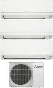 MITSUBISHI Climatizzatore Trial Split Inverter 9000 + 9000 + 12000 Btu Condizionatore con Pompa di Calore Classe A++/A+ Gas R32 (Unit Interna + Un