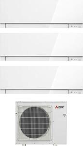 MITSUBISHI Climatizzatore Trial Split Inverter 9000+9000+9000 Btu Condizionatore con Pompa di Calore Classe A++/A Gas R32 (Unit Interna + Unit Es