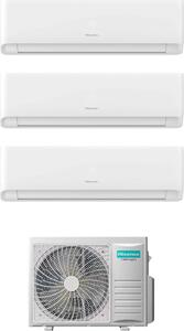 Hisense Climatizzatore Trial Split Inverter 9000+9000+9000 Btu Condizionatore con Pompa di Calore Classe A++/A+ Gas R32 (Unit Interna + Unit Este